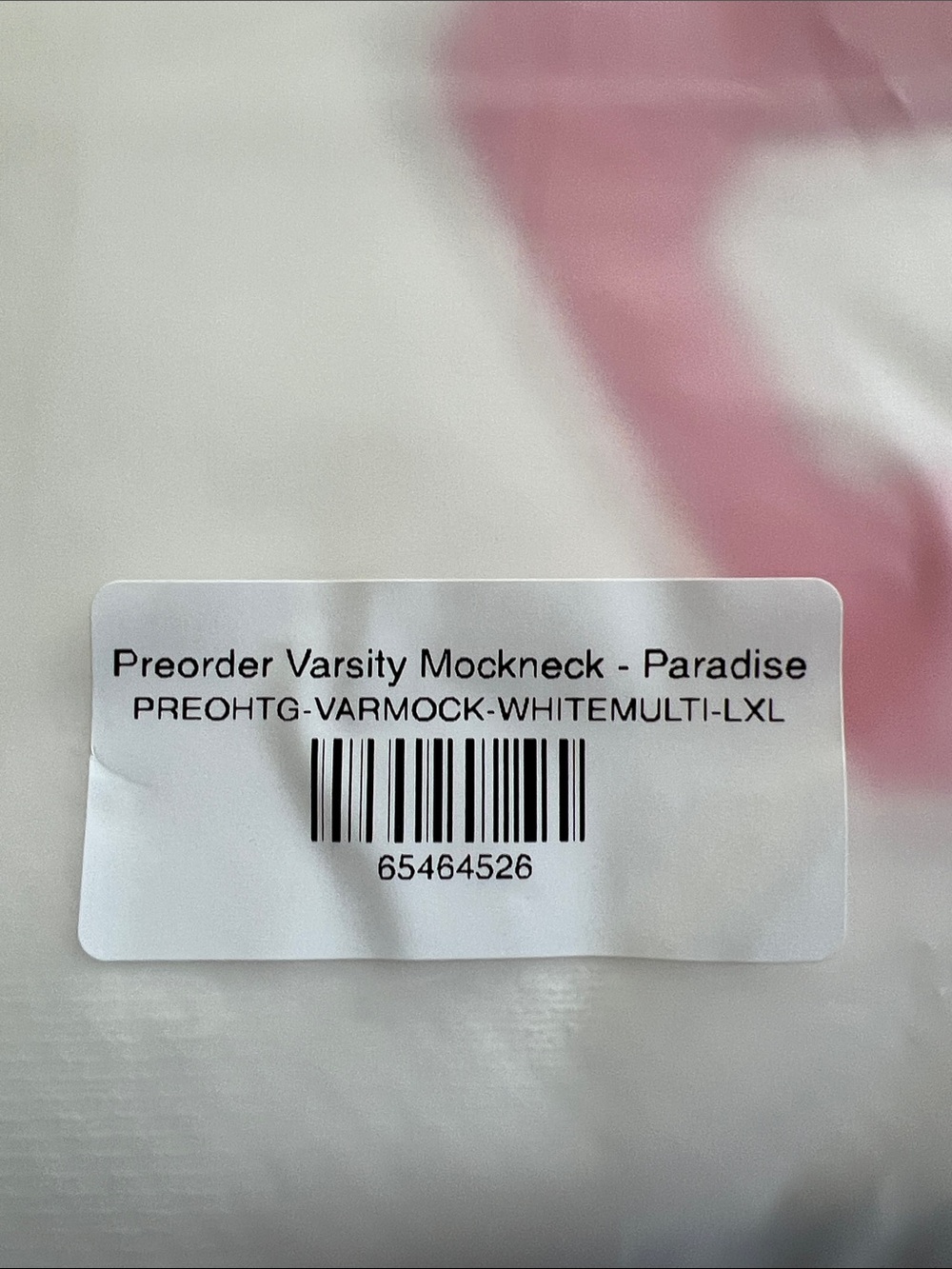 PARKE Paradise Multicolor Varsity Heritage Mockneck Size L/XL New In Bag NWT - Picture 4 of 10